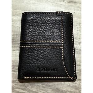 NWOT Tough Product Military Surplus Men's Leather Wallet - Dark Brown